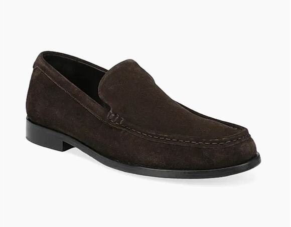 Vince Men\'s Miles Loafers Cocoa Brown Suede Size 9.5 NIB Minimalist Preppy main image 10